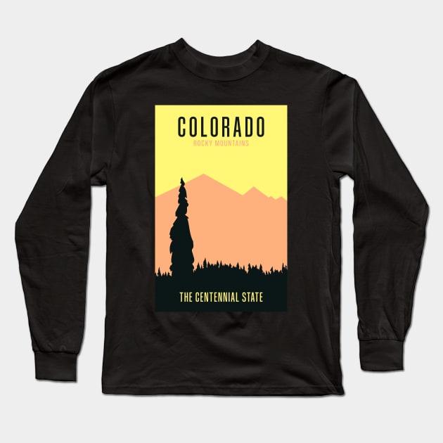 Colorado Rocky Mountains Long Sleeve T-Shirt by Widmore